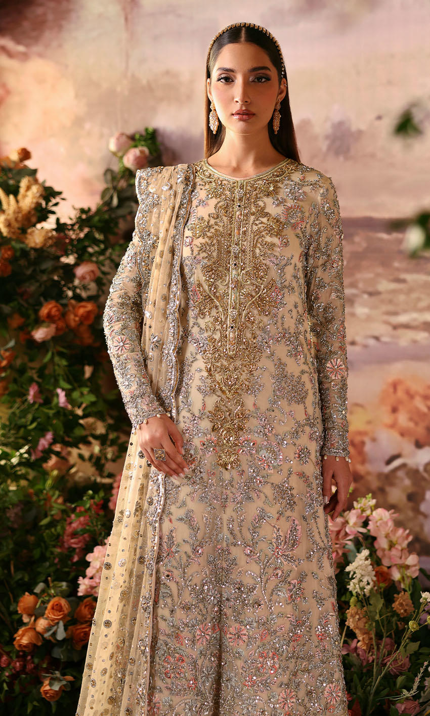 Pakistani Wedding Dress in Kameez Trouser Dupatta Style Online