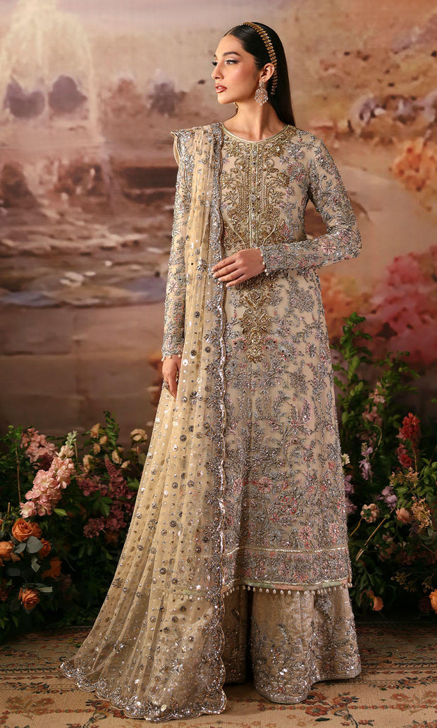 Pakistani Wedding Dress in Kameez Trouser Dupatta Style