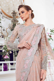 Pakistani Wedding Dress in Net Saree Style