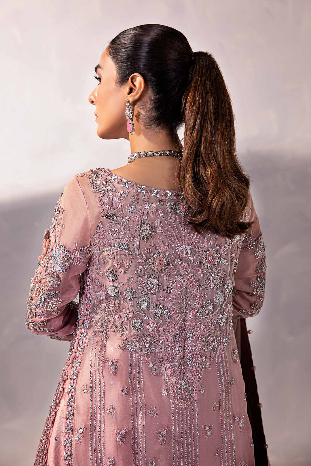 Elegant Pink Pakistani Bridal Lehenga & Kameez Set