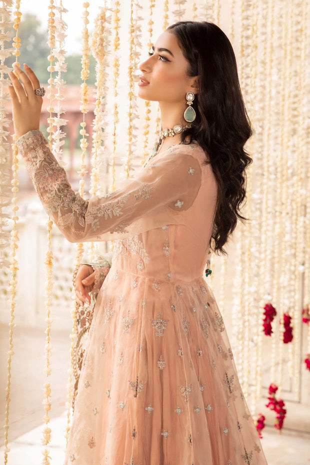 Pakistani Wedding Dress in Pink Lehenga and Frock Style Online