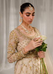 Pakistani Wedding Dress in Bridal Pishwas Frock Lehenga Style