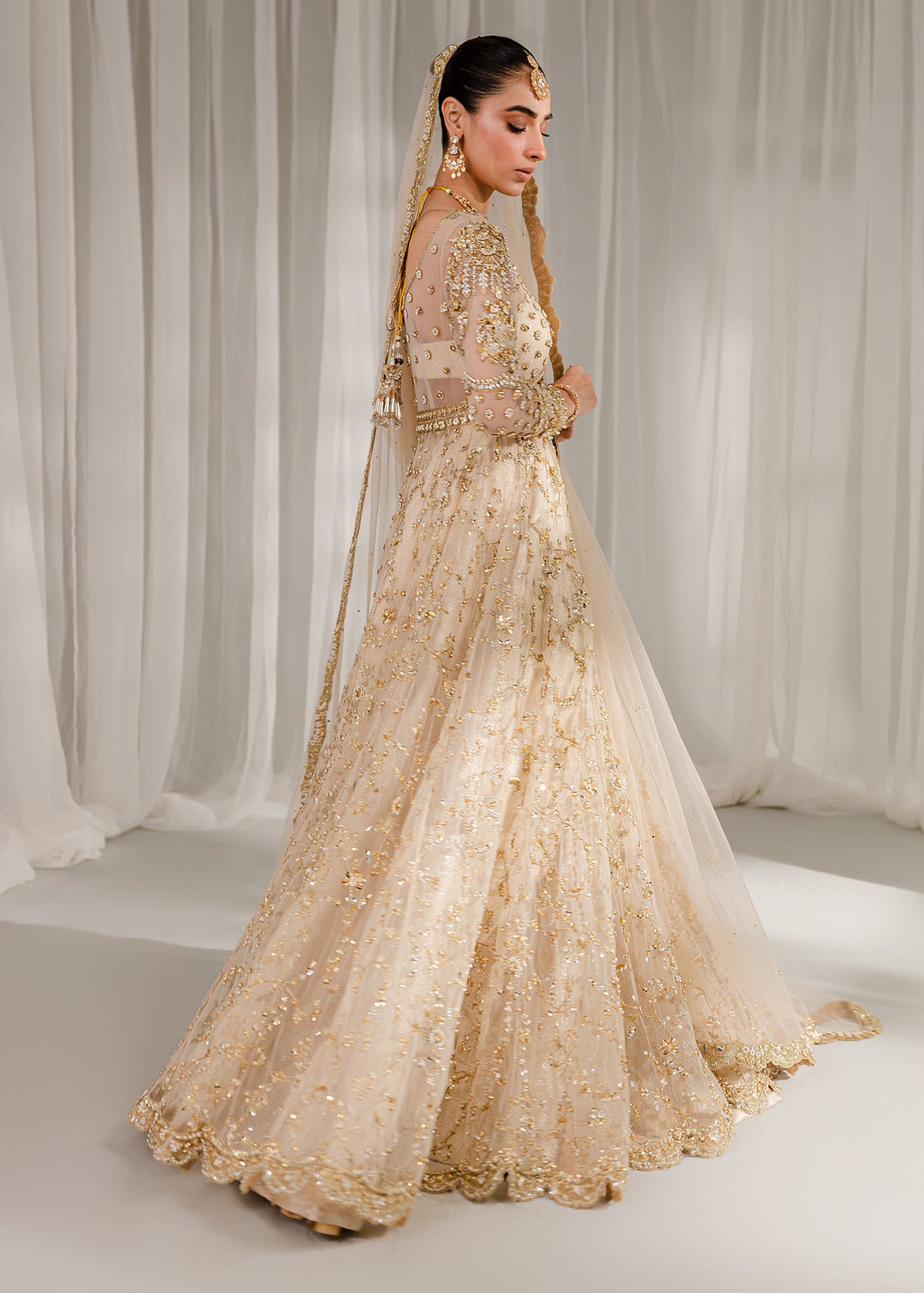 Pakistani Wedding Dress in Pishwas Frock Style