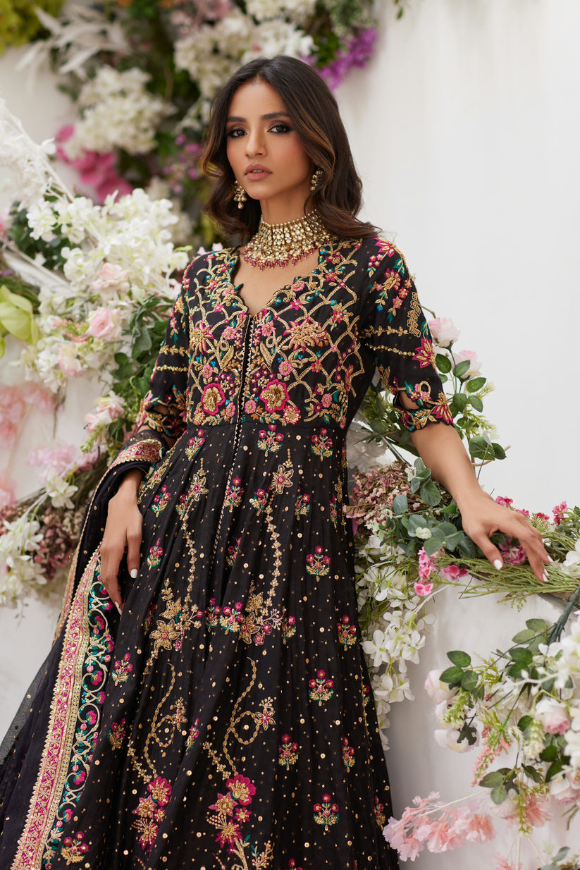 Pakistani Wedding Dress in Pishwas Lehenga Style