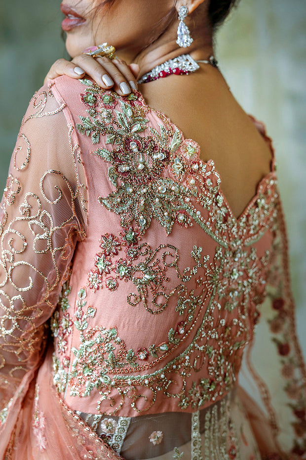 Pakistani Wedding Dress in Pishwas Lehenga Style