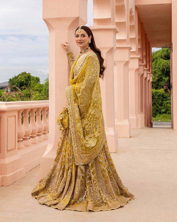 Pakistani Wedding Dress in Pishwas Style