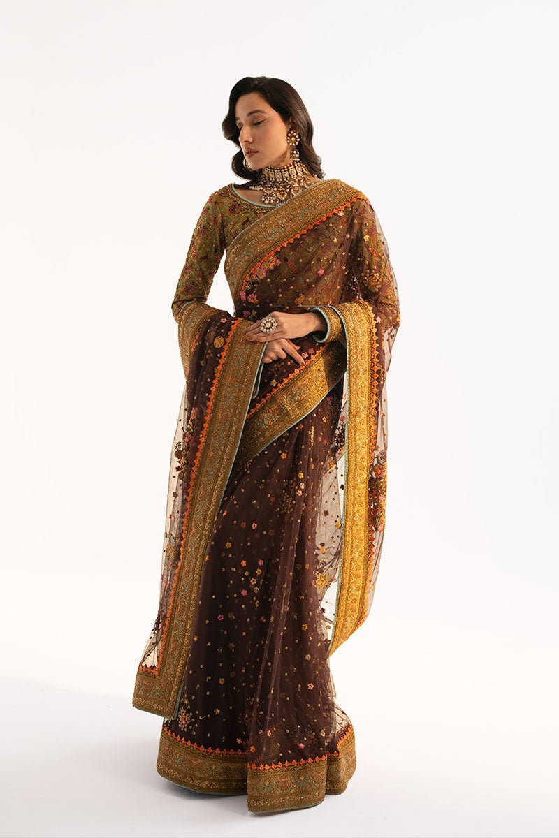 Pakistani Wedding Dress in Traditional Saree Style