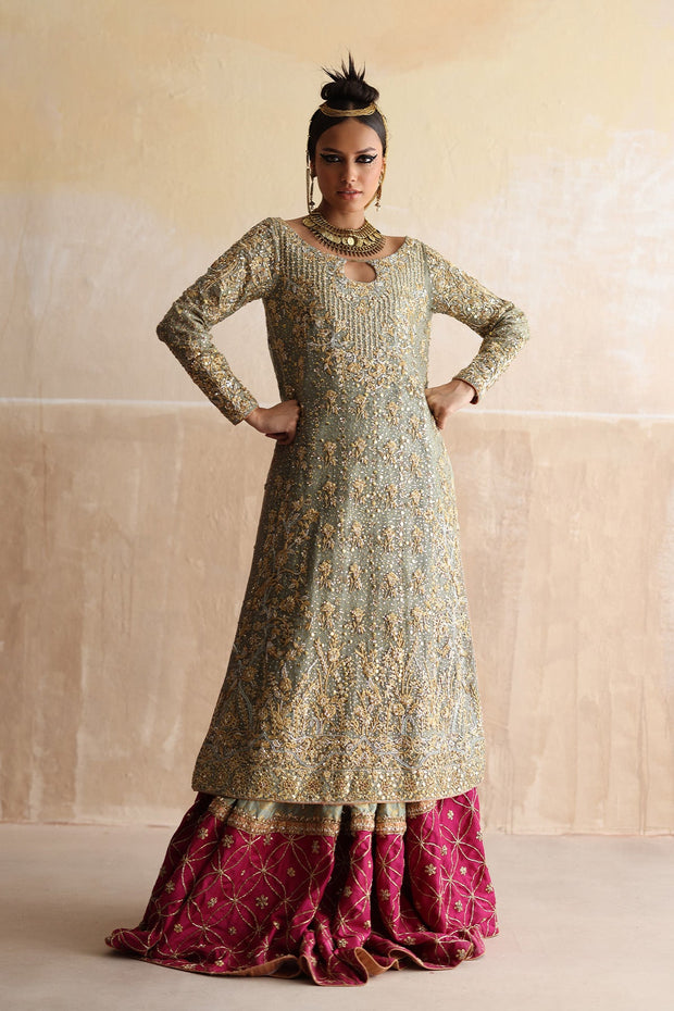 Pakistani Wedding Gharara Kameez and Dupatta Style