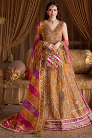 Pakistani Wedding Mehndi Dress in Lehenga Kameez Style