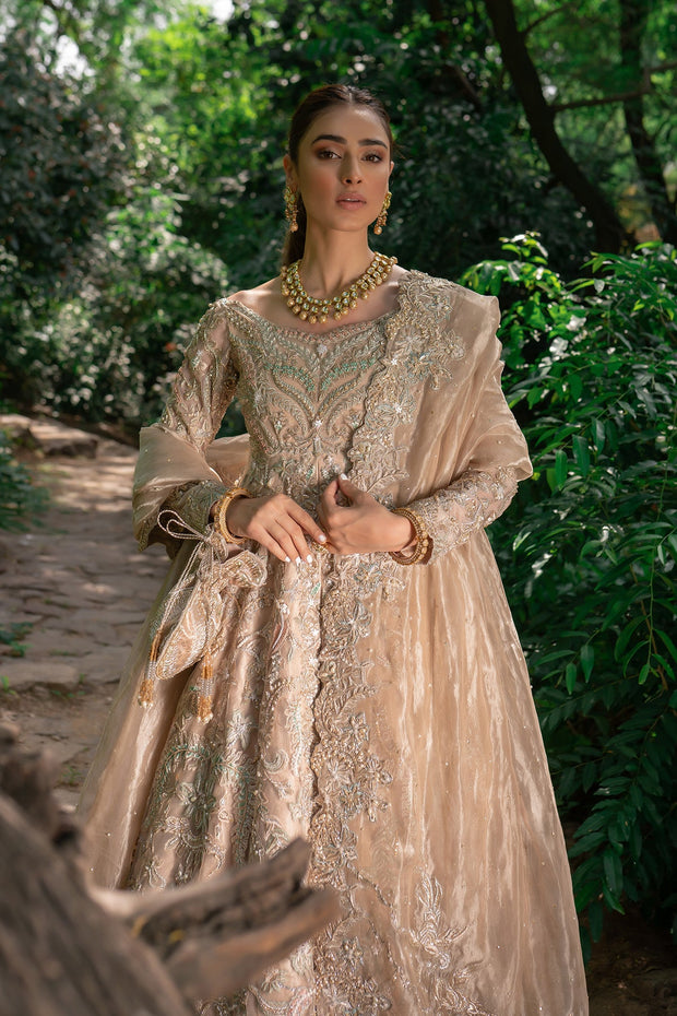 Pakistani Bridal Dress Brown Pishwas and Long Dresses