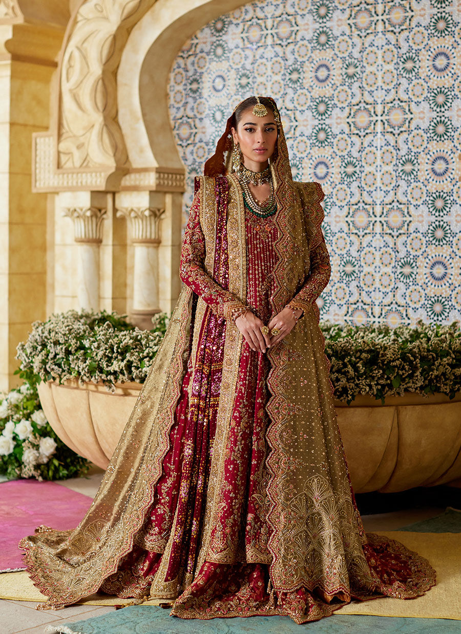 Elegant Classic Farshi Bridal Lehenga - Pakistani Bridal Dresses