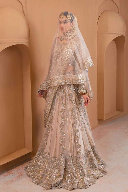 Gold Designer Pakistani Bridal Lehenga for Elegant Weddings