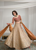 Pakistani Bridal Dress Dupatta Choli Style