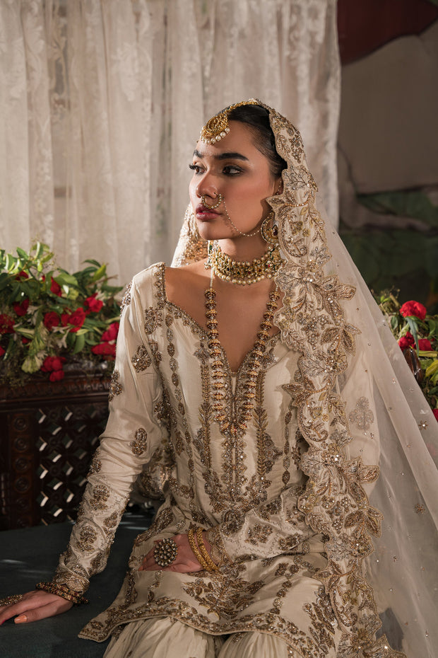Pakistani Bridal Dress Gharara with Kameez Dress