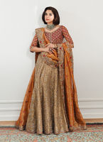 Pakistani Bridal Dress In Lehenga Dupatta Choli Style