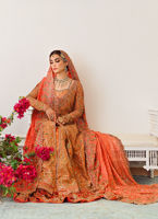 Pakistani Bridal Dress Kalidaar Front Open Farshi Lehnga