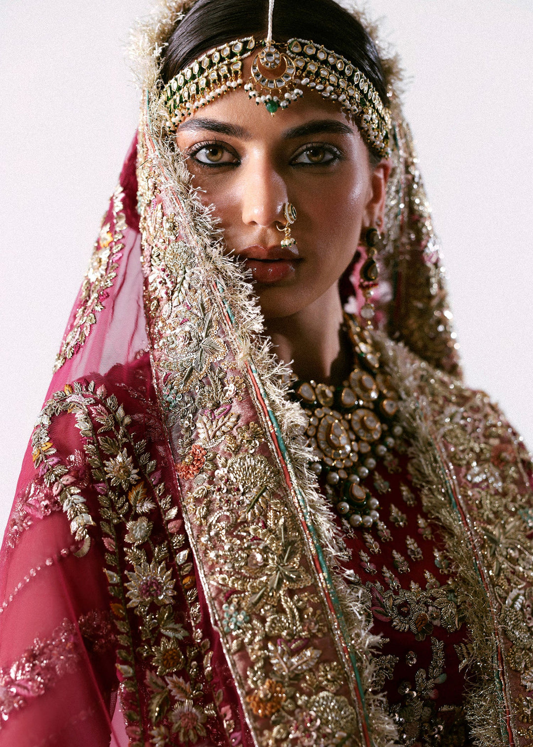Pakistani Bridal Dress in Royal Choli and Lehenga Style