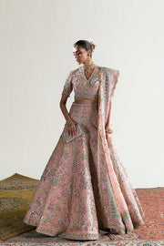 Pakistani Bridal Dress in Choli and Pink Lehenga Style
