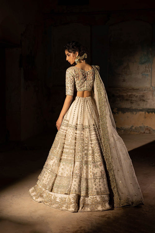 Pakistani Bridal Dress in Double-Layered Lehenga Style Online