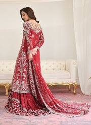Pakistani Bridal Dress in Farshi Lehenga Style For Bridal Wear