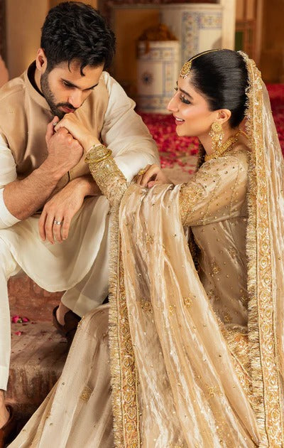 Pakistani Bridal Dress in Gharara Kameez Dupatta Style Online