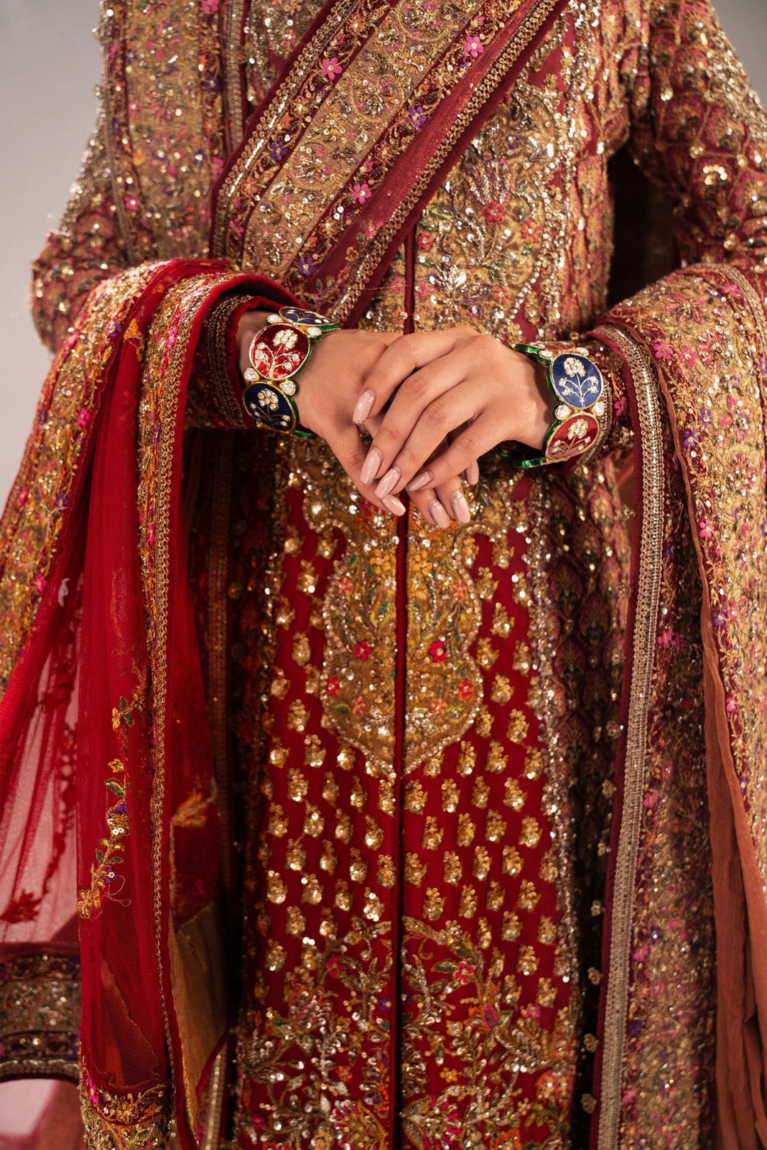 Pakistani Bridal Dress in Gharara and Kameez Style