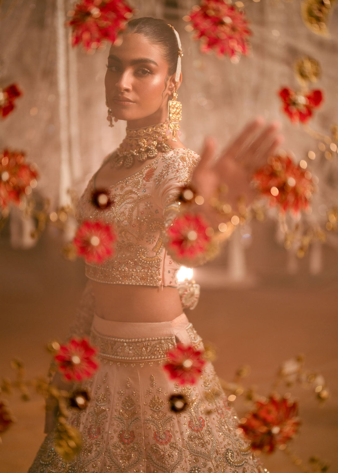 Pakistani Bridal Dress in Lehenga Choli Dupatta Style Online