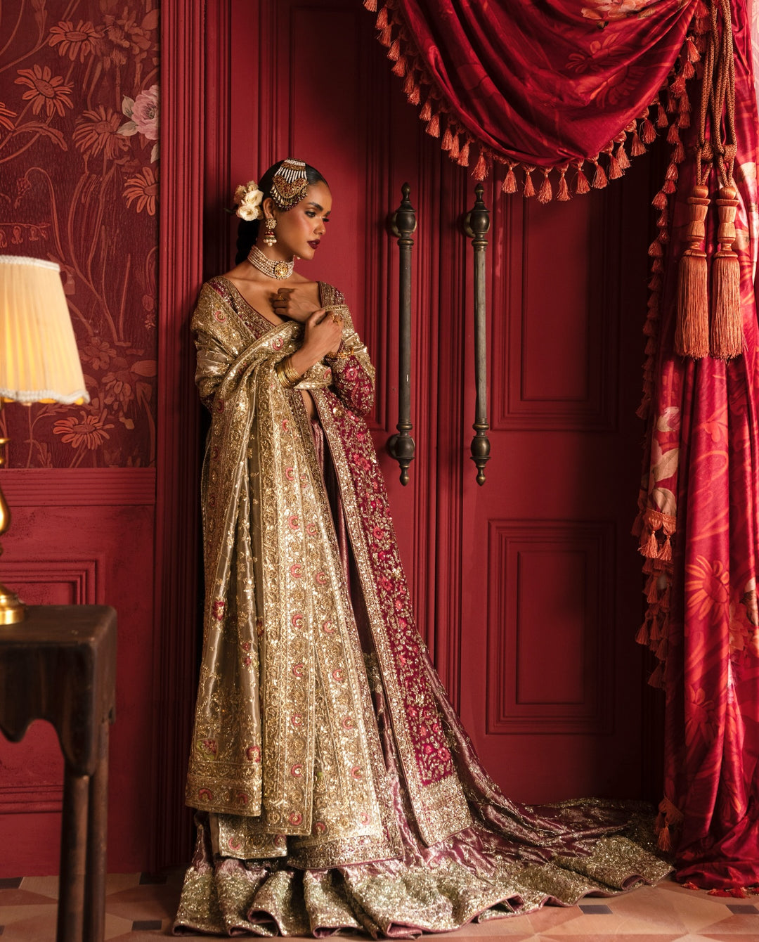 Pakistani Bridal Dress in Lehenga Kameez Dupatta Style Online