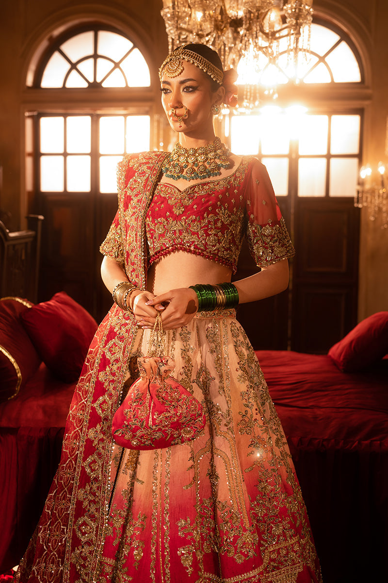 Pakistani Bridal Dress in Royal Lehenga Choli Style
