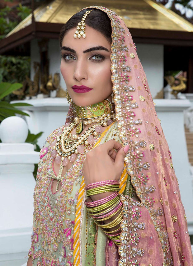 Pakistani Bridal Dresses Kundan Work Shirt and Lehenga