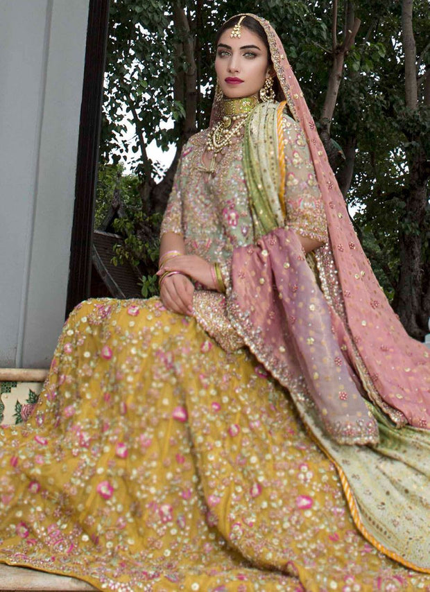 Pakistani Bridal Dresses Kundan Work Shirt and Lehenga Dress