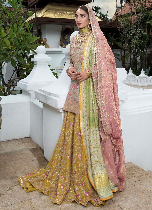 Pakistani Bridal Dresses Kundan Work and Lehenga Dress