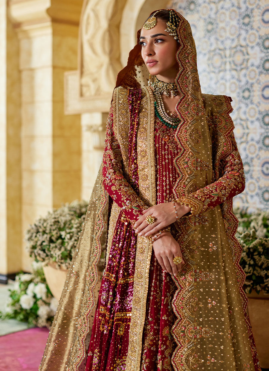 Elegant Classic Farshi Bridal Lehenga - Pakistani Bridal Dresses