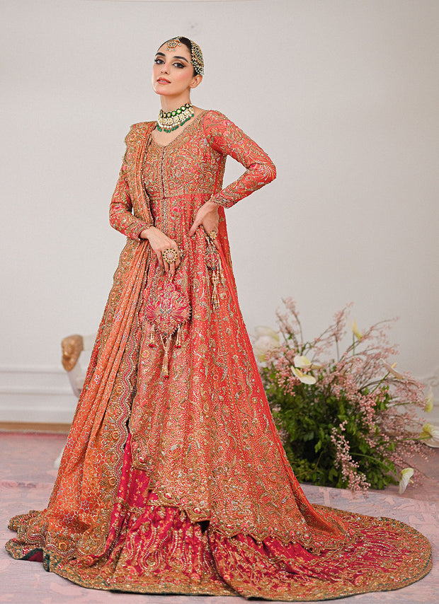 Pakistani Bridal Farshi Lehenga Kameez Dupatta 