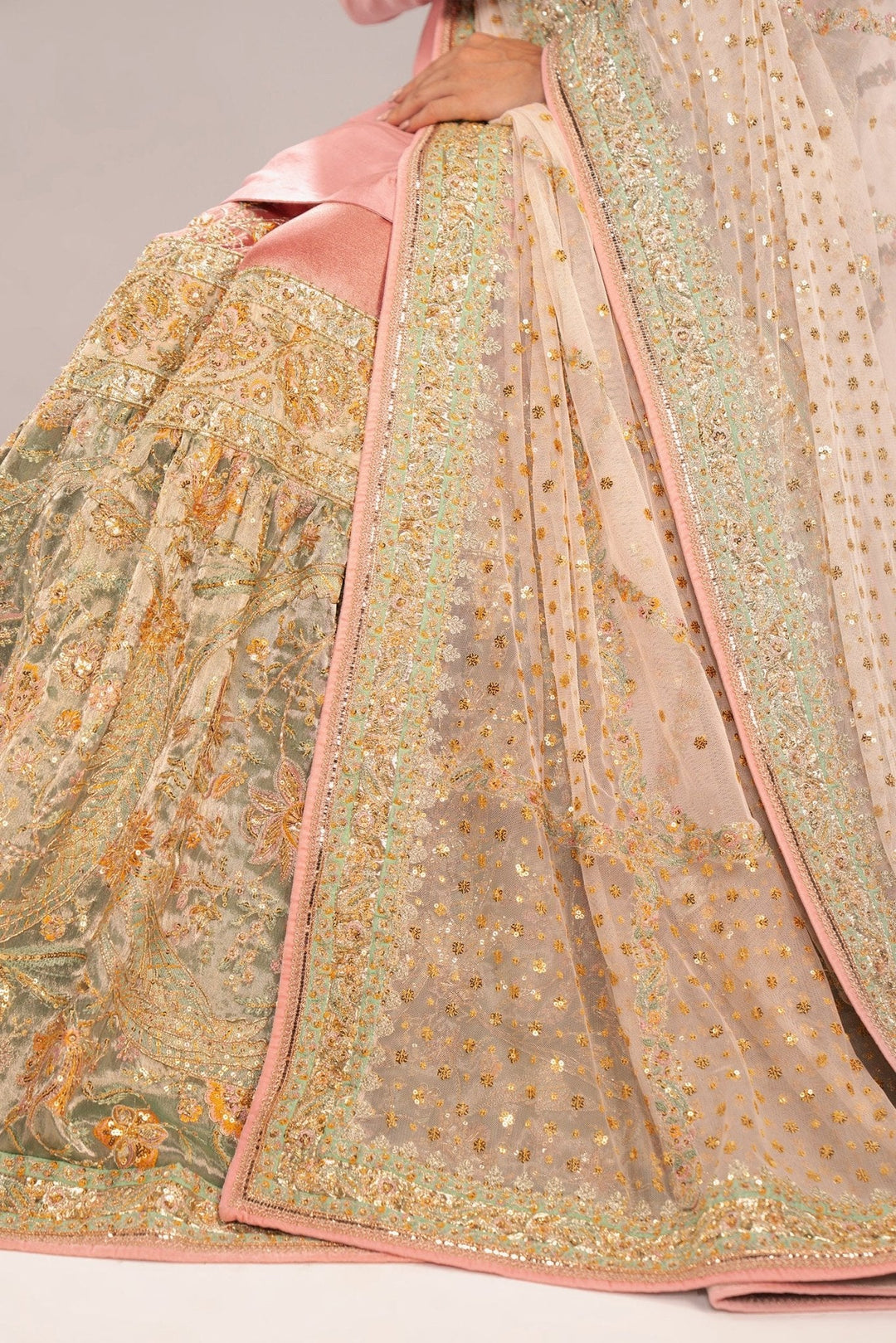 Pakistani Bridal Nikkah Dress in Gharara Shirt Style Online