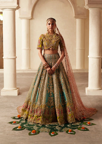 Buy Pakistani Designers Mehndi Dresses Online – Nameera by Farooq