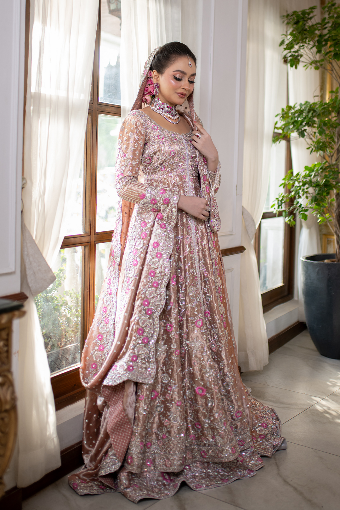 Pakistani Bridal Outfit in Pishwas and Lehenga Style Online