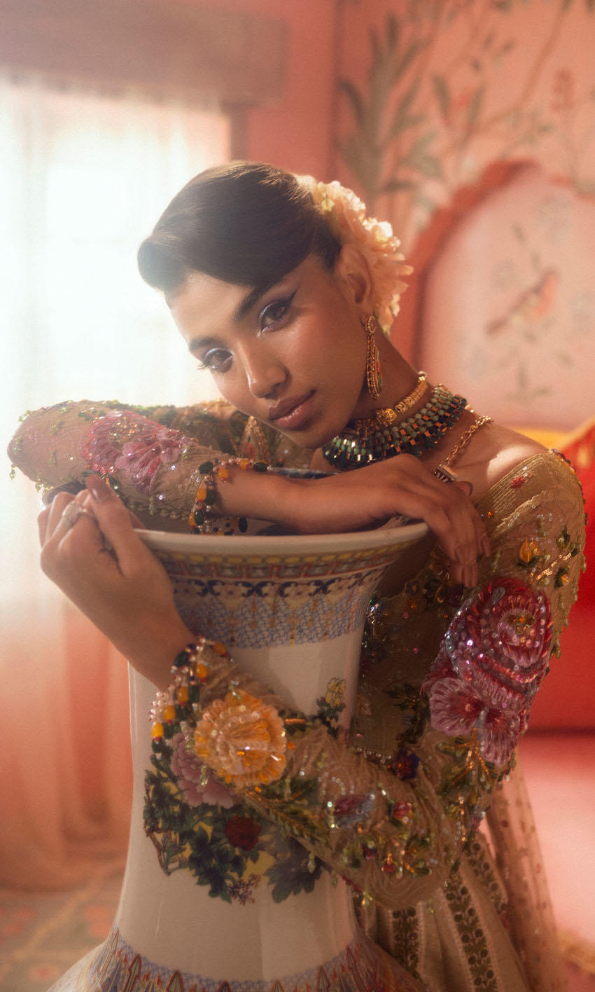 Pakistani Bridal Wear in Lehenga Choli Style