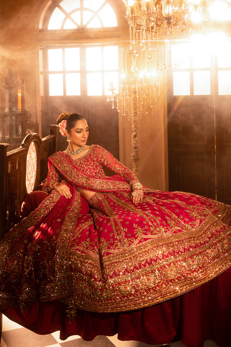 Pakistani Bridal Wedding Dress in Pink Lehenga Style Online