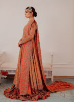 Pakistani Dress Kalidaar Open Bridal With Farshi Lehnga