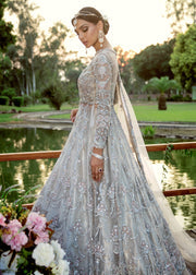 Pakistani Dress Silver Lehenga Pishwas Dresses