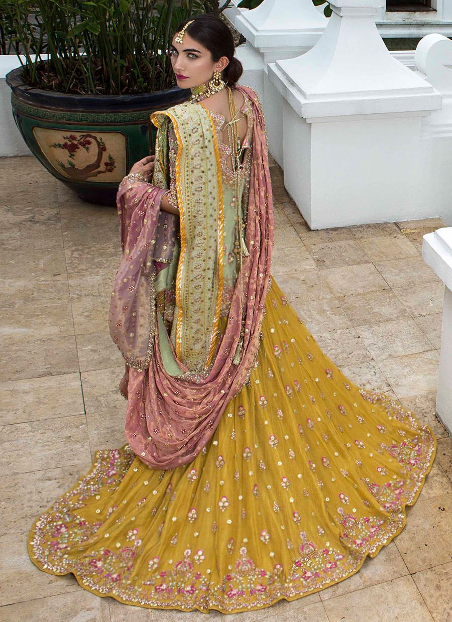 Pakistani Dresses Kundan Work Shirt and Lehenga Dress