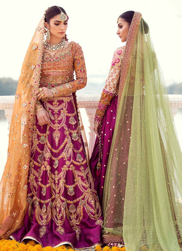 Pakistani Lehenga Choli in Traditional Colors