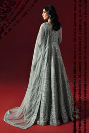 Pakistani Wedding Dress in Blue Pishwas Frock Style