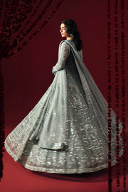 Pakistani Wedding Dress in Blue Pishwas Frock Style Online