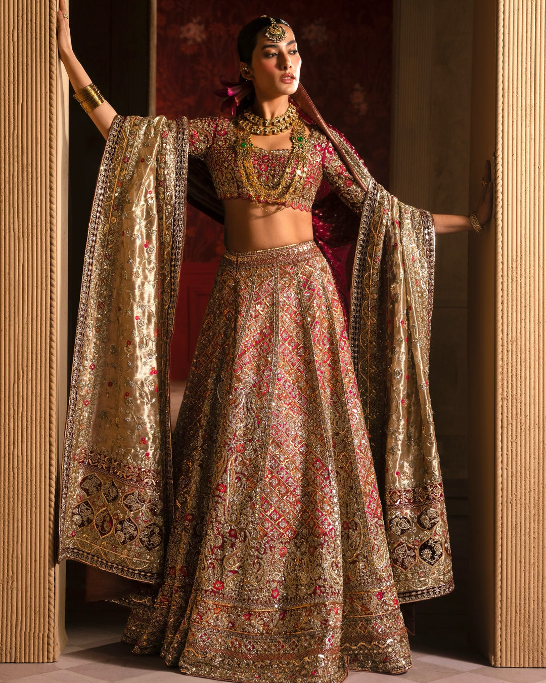 Pakistani Wedding Dress in Bridal Lehenga Choli Style