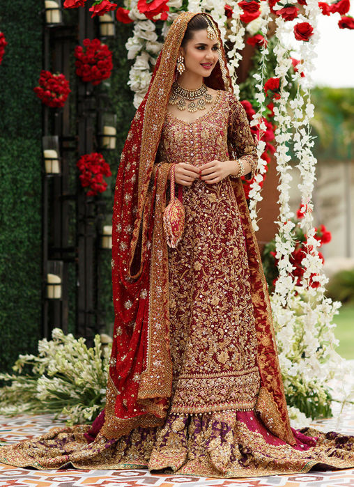 Pakistani Wedding Red Bridal Lehenga for Pakistani Bridal Wear