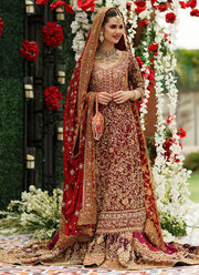 Pakistani Wedding Red Bridal Lehenga for Pakistani Bridal Wear
