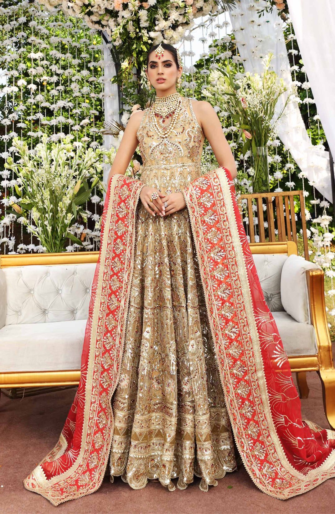 Enchanting Net Pakistani Bridal Dress