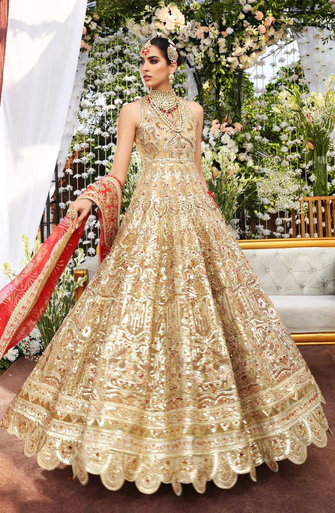 Breathtaking Net Pakistani Bridal Dress